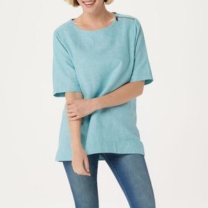 NWT MARTHA STEWART ZIPPER SHOULDER BLOUSE LARGE